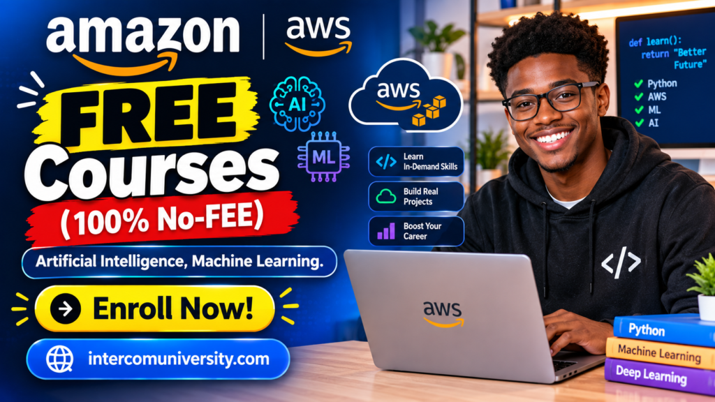 Amazon FREE Courses (100% No-FEE) AI, Machine Learning