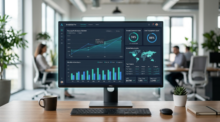 3 Powerful FREE Data Analytics Certification Courses 3 clean dashboards with interactive charts, graphs, and live data visualizations