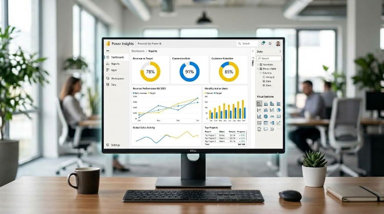 3 Powerful FREE Data Analytics Certification Courses 4 Microsoft Power BI interface with charts